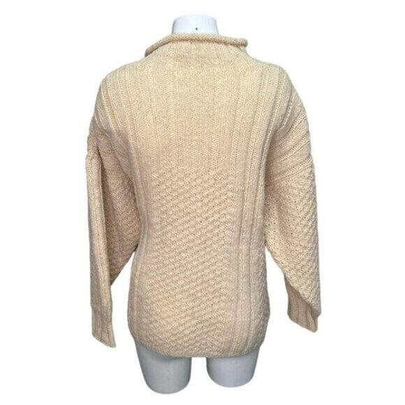 Vintage Handknit Mock Neck Cottagecore Sweater - Picture 2 of 8